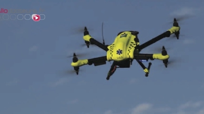 Le drone testé par les chercheurs suédois (crédits : JAMA - doi:10.1001/jama.2017.3957 )