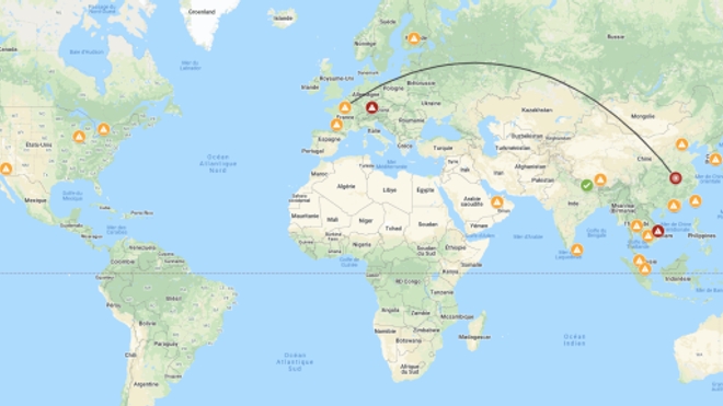 Une carte pour comprendre l'épidémie de coronavirus dans le monde