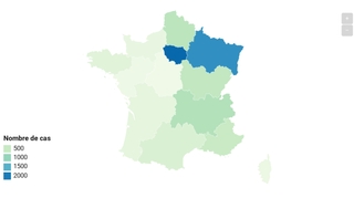 CARTE - Coronavirus : près de 8000 cas cumulés en France