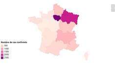 CARTE - Plus de 9 000 cas de coronavirus en France