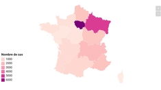 CARTE - Plus de 22 000 cas de coronavirus en France