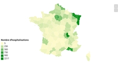 CARTE - Près de 45 000 cas de coronavirus en France