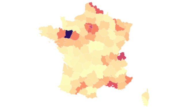 Vingt-et-un départements sont considérés comme vulnérables au Covid-19 par Santé Publique France.
