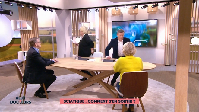 Marina Carrère d'Encausse et Fabien Doguet expliquent les causes de la sciatique