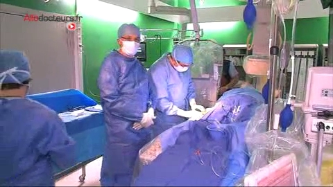 Pose d'un stent biodégradable