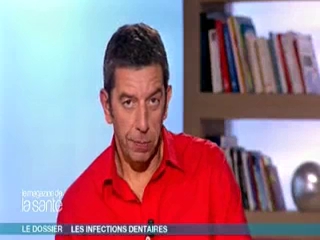 Marina Carrère d’Encausse et Michel Cymes décrivent les différentes structures de la dent.