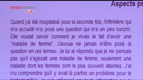 Alain a été opéré d'un cancer du sein.