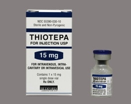 Flacon de Thiotepa®, commercialisé par Genopharm