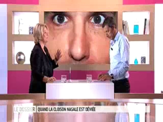 Marina Carrère d'Encausse et Michel Cymes expliquent les déviations de la cloison nasale.