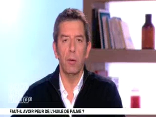 Benoît Thevenet et Michel Cymes présentent l'huile de palme.