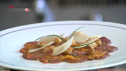 Carpaccio de canard au vinaigre de Xérès
