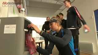 De l'eau, de l'eau, et encore de l'eau… Le passage à la fontaine est obligatoire pour tous les sportifs.