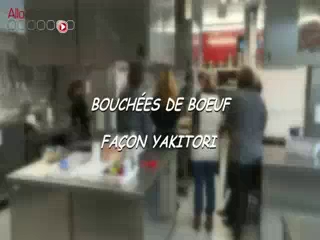 Au menu : bouchées de boeuf façon yakitori et houmous à l'orientale.