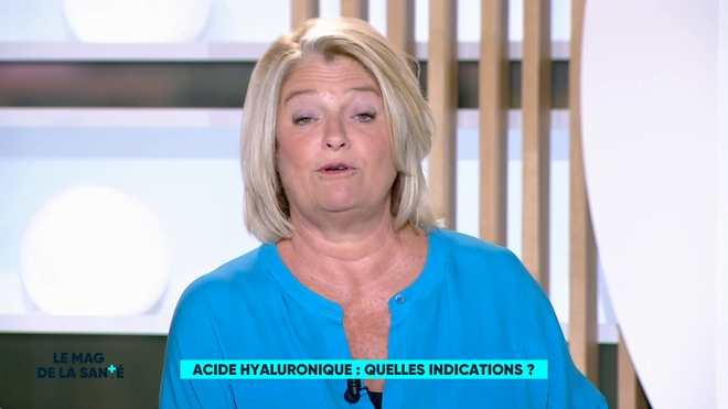 Marina Carrère d'Encausse et Régis Boxelé expliquent l'acide hyaluronique.
