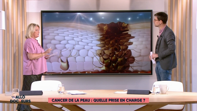 Marina Carrère d'Encausse et Philippe Charlier expliquent comment reconnaitre un mélanome.
