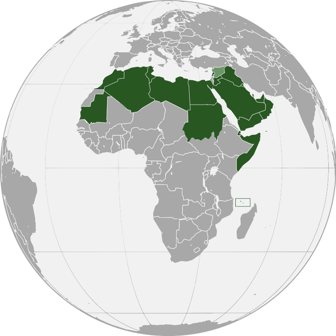 Les 22 états membres de la Ligue Arabe (source : ONU / cc-by-sa Danalm000).