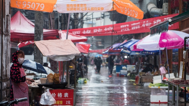 Image d'illustration. Une rue de la ville de Wuhan, en Chine.