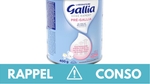 Rappel produit : lait infantile Gallia