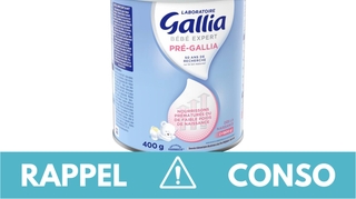 Rappel produit : lait infantile Gallia