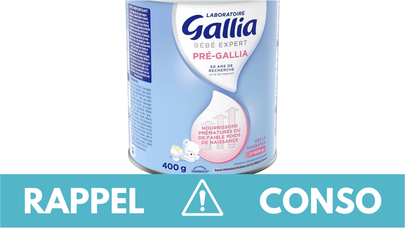 Rappel produit : lait infantile Gallia - AlloDocteurs
