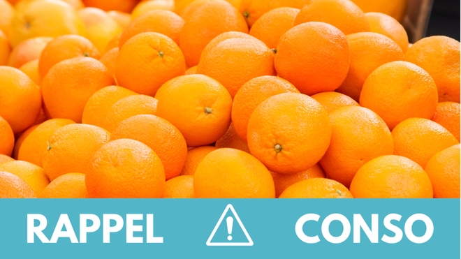 Rappel produit : oranges en filet et en vrac