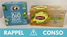 Rappel produit : Thés et infusions LIPTON et ELEPHANT