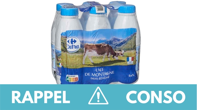 Rappel conso : lait demi écrémé