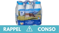 Rappel produit : Lait demi-écrémé