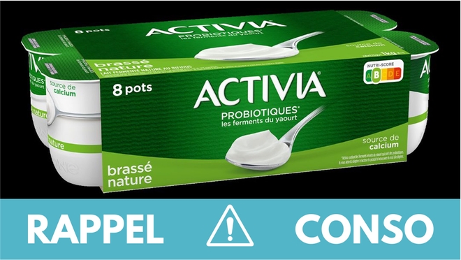 Rappel conso : yaourts Activia