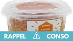 Rappel produit : plusieurs références de Carottes râpées