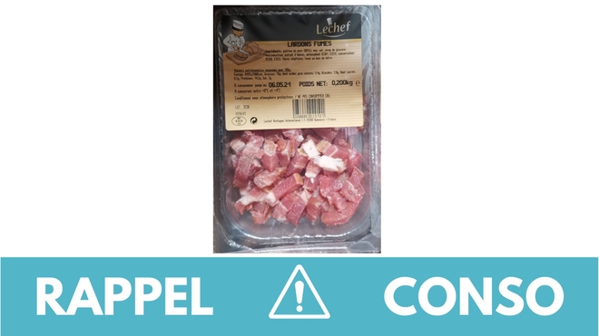 Rappel conso : lardons fumés