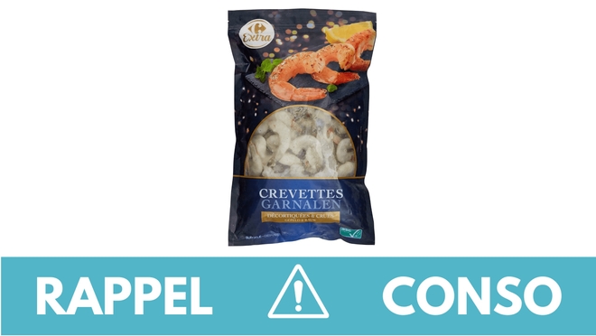 Rappel conso : crevettes Carrefour