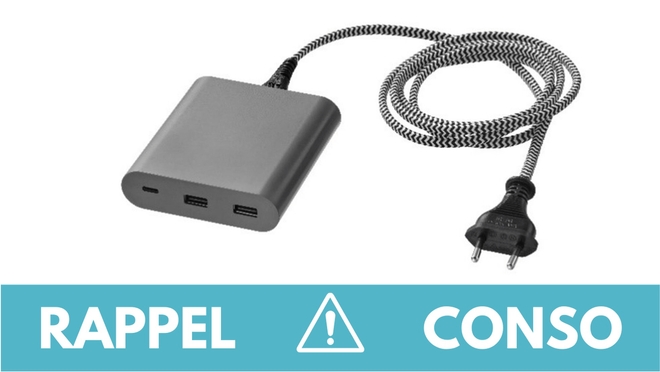 Rappel conso : chargeur USB IKEA