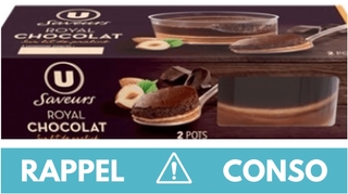 Rappel produit : Desserts chocolat U