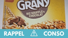 Rappel produit : GRANY Riz soufflé et chocolat