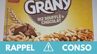 Rappel produit : GRANY Riz soufflé et chocolat