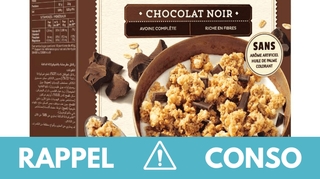 Rappel produit : Cruesli chocolat noir vendu dans toute la France