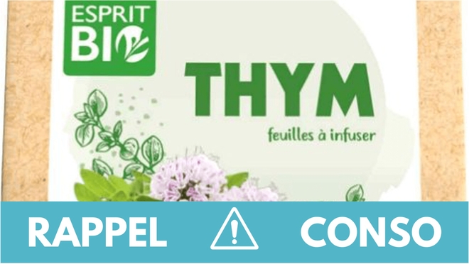 Rappel conso : thym à infuser