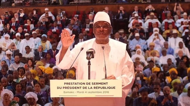 L'ancien président malien lors d'une allocution en 2018