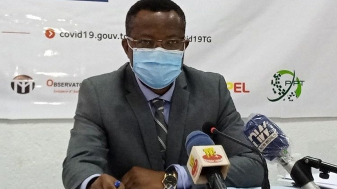 Le Colonel Djibril Mohaman lors d'un point de presse