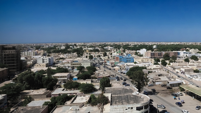 Vue aérienne de Nouakchott, la capitale mauritanienne