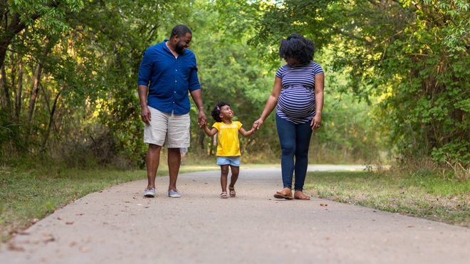 Une famille qui se balade