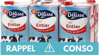 Des lots de briques de lait rappelés dans toute la France
