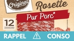 Rappel produit : de la rosette pur porc Carrefour rappelée partout en France