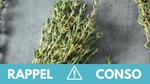 Rappel produit : plusieurs références de thym rappelées en raison de pesticides