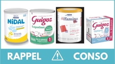 Diarrhées, vomissements : plusieurs lots de laits infantiles font l'objet d'un rappel