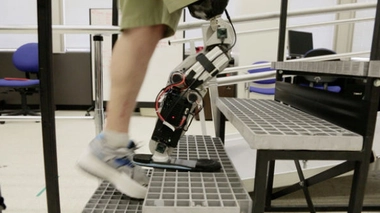 Une jambe artificielle animée par la volonté