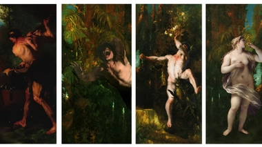 ''La thermoception'', ''La nociception'', ''L'équilibrioception'', ''La proprioception'' (d'après Hans Makart et Luca Giordano, par Florian Gouthière) - tous droits réservés