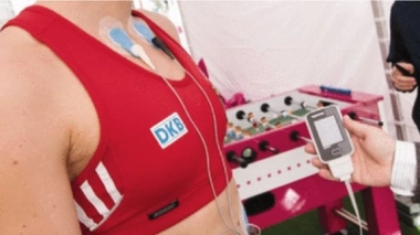 Electrocardiogramme portatif de l'équipe de l'université de Berlin (© Deutsche Telekom)