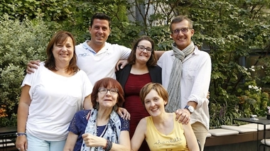 Michèle, Sébastien, Anne-Alexandrine, Benjamin, Françoise, Nadège (de gauche à droite et de haut en bas).